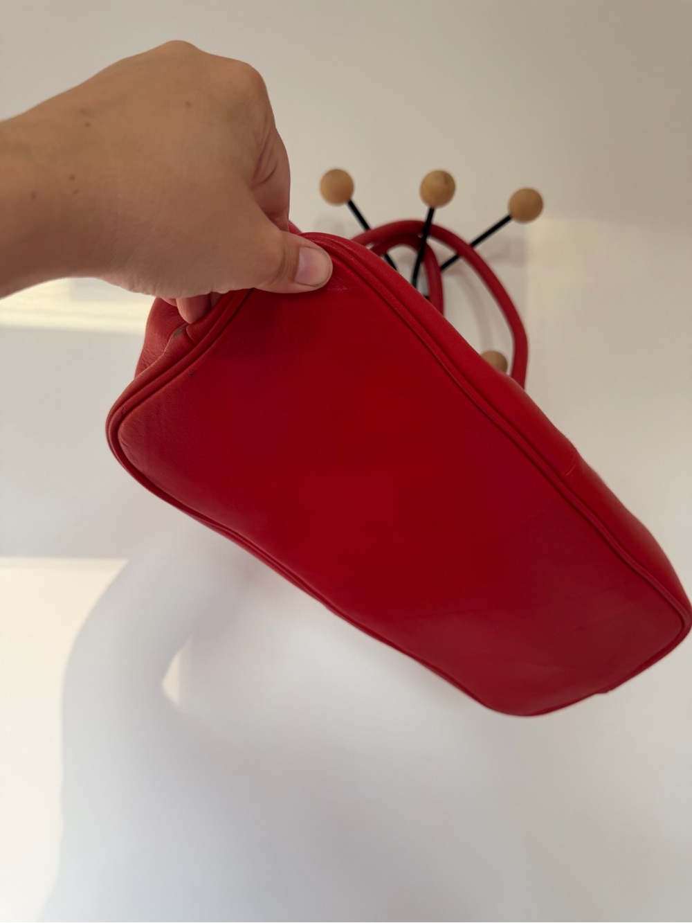 Giani Bernini Red Leather Tote Bag - Picture 3 of 8